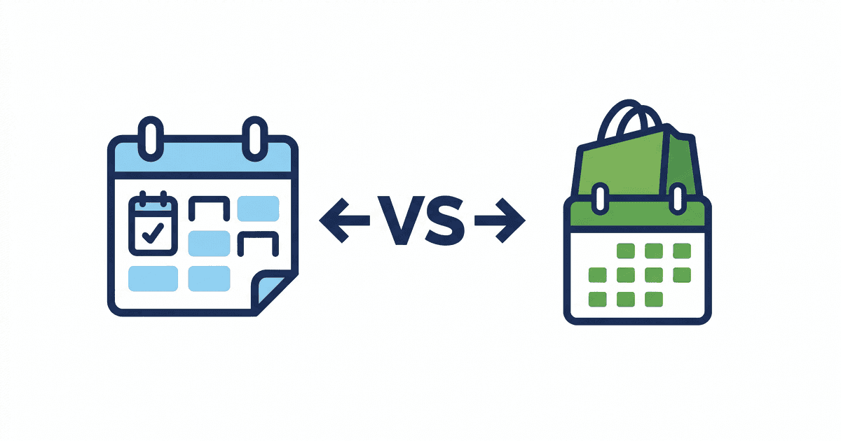 Airリザーブ vs Shopify＋まるっと予約 — 小規模ビジネスにはどっちが合う？料金・機能・EC連携で比較