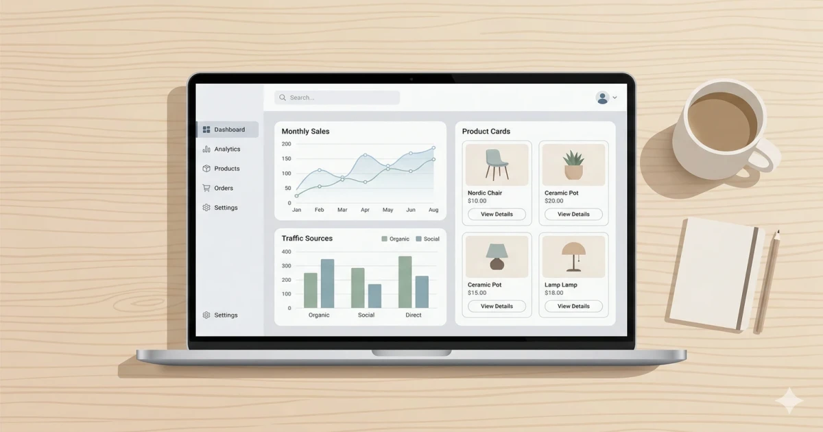 Shopify管理画面でアプリを設定する様子