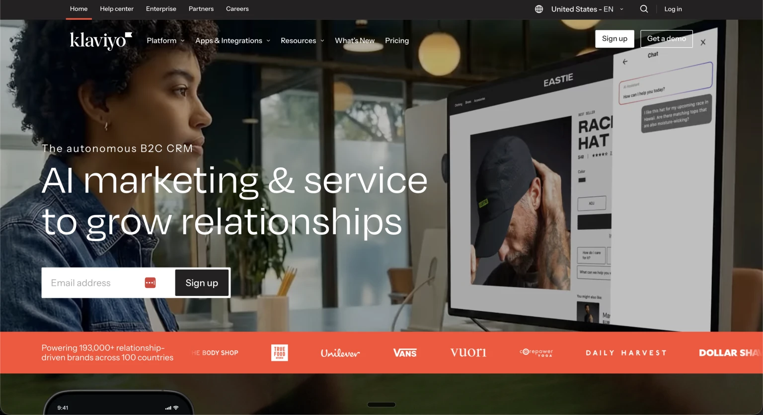 Klaviyoの管理画面